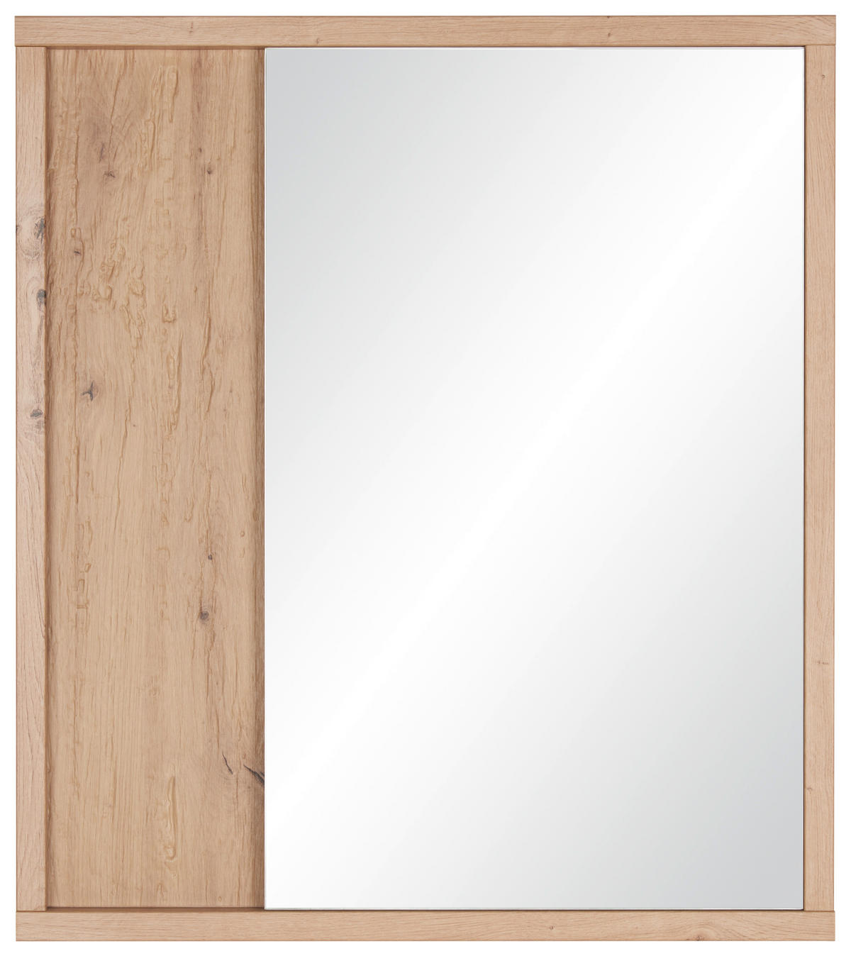 WANDSPIEGEL 76/86/5 cm    - Eichefarben, Design, Glas/Holzwerkstoff (76/86/5cm) - Xora