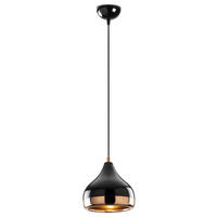 DECKENLEUCHTE 112/17/17 cm   - Schwarz Hochglanz/Goldfarben, Trend, Metall (112/17/17cm) - P & B