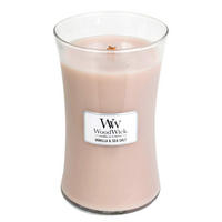 MIRISNA SVEĆA  bež  - bež, Osnovno, staklo/drvo (10/18/10cm) - WoodWick