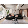 ECKSOFA in Echtleder Dunkelgrau  165/313 cm  - Dunkelgrau/Schwarz, Design, Leder/Metall (165/313cm) - Emilio Belluti