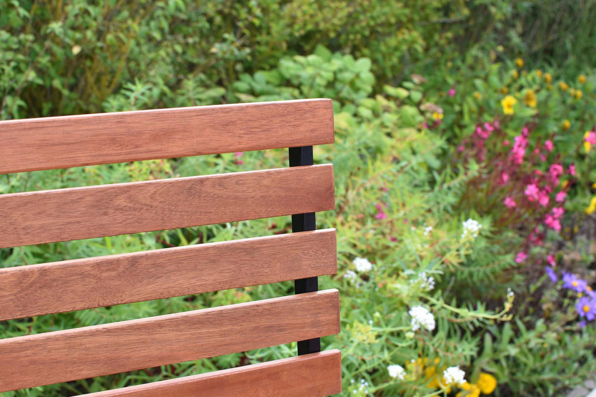 GARTENTISCHGRUPPE EukalyptusholzHartholz Stahl  - Graphitfarben/Naturfarben, KONVENTIONELL, Holz/Metall - Gardenson