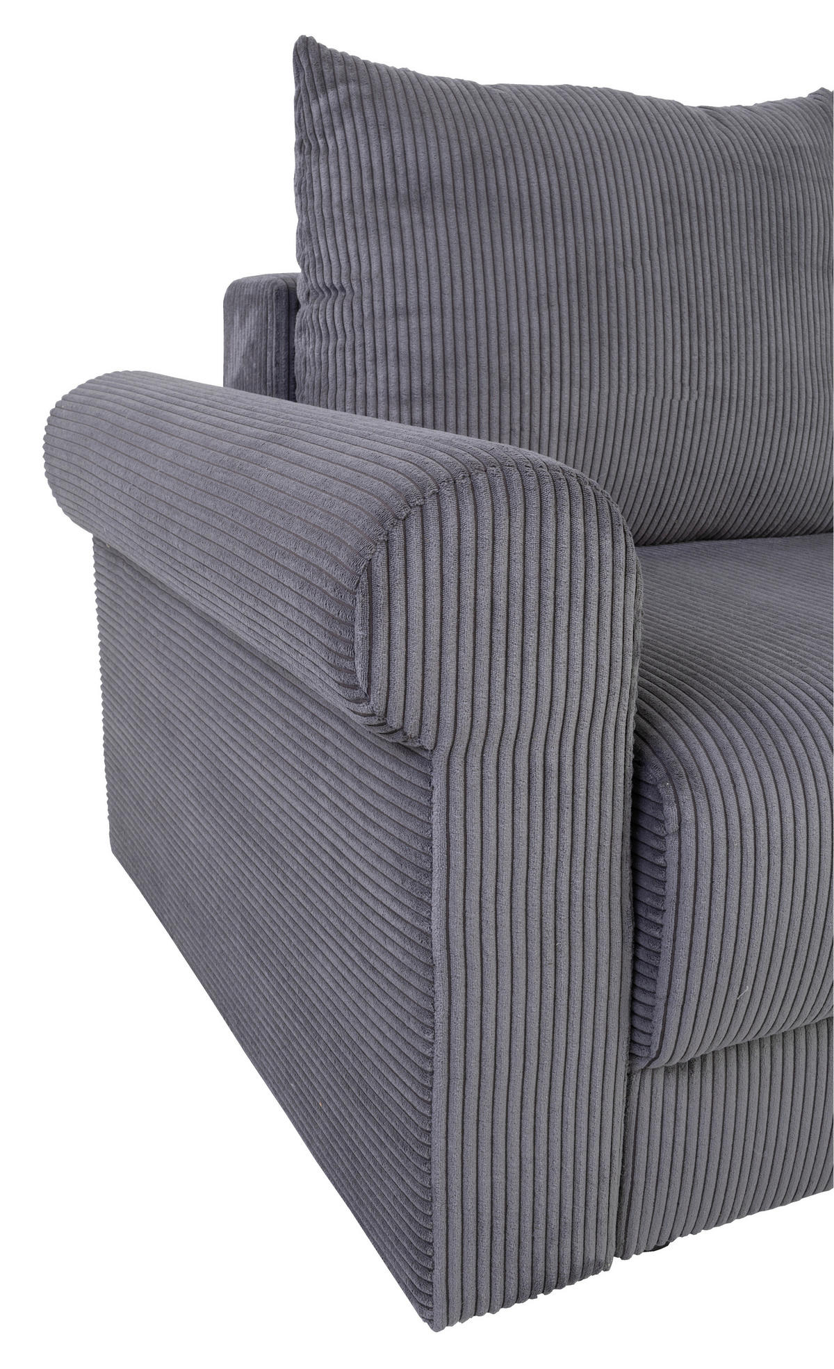 ROHOVÁ SEDAČKA, textil, dřevo, kov, tmavě šedá - černá/tmavě šedá, Konvenční, kov/dřevo (245/92/145cm) - Carryhome
