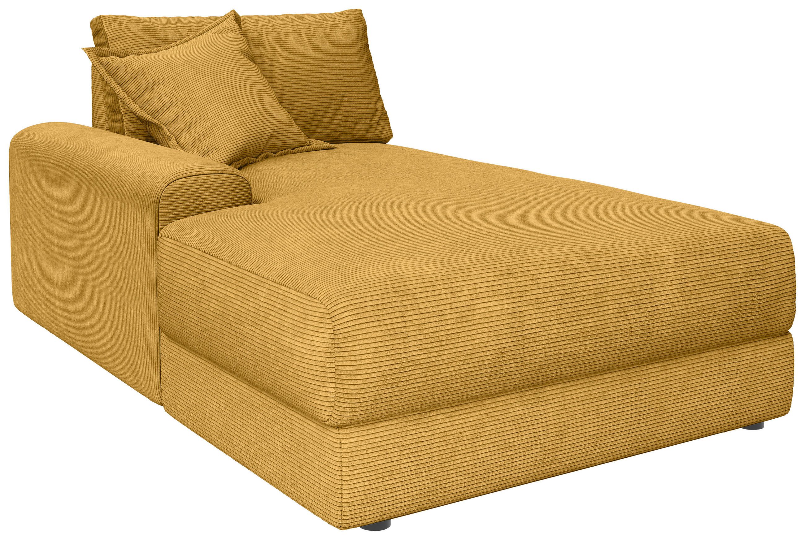BIGSOFA Cord Senfgelb  - Senfgelb/Schwarz, MODERN, Kunststoff/Textil (117/93/190cm) - Carryhome