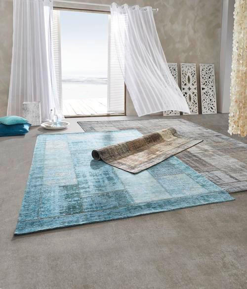 FLACHWEBETEPPICH 60/90 cm Türkis  - Türkis, Trend, Textil (60/90cm) - Novel