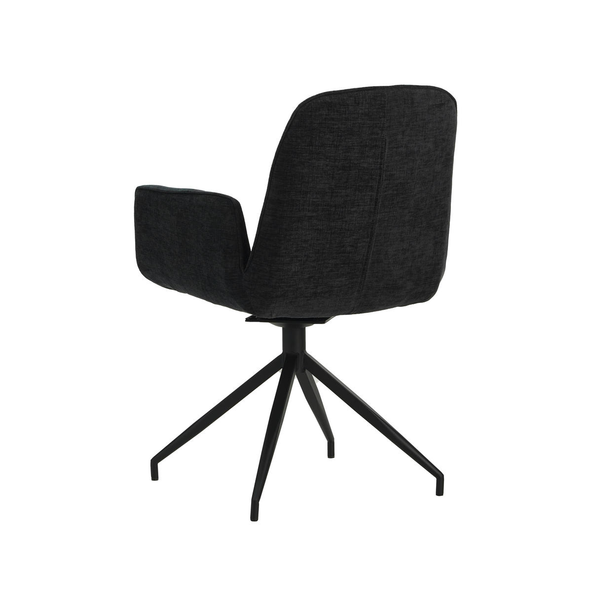 ŽIDLE S PODRUČKAMI, žinylka, černá - černá, Moderní, kov/textil (61/89/62cm) - MID.YOU