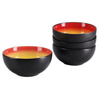 SADA MISEK kamenina keramika  - černá/žlutá, Trend, keramika (17,5/8,5cm) - Creatable