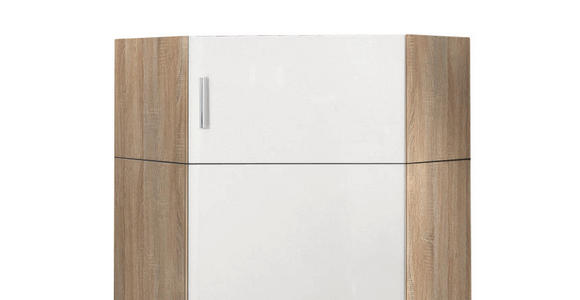 AUFSATZSCHRANK 80/40/80 cm   - Chromfarben/Eichefarben, Design, Holzwerkstoff/Kunststoff (80/40/80cm) - Xora