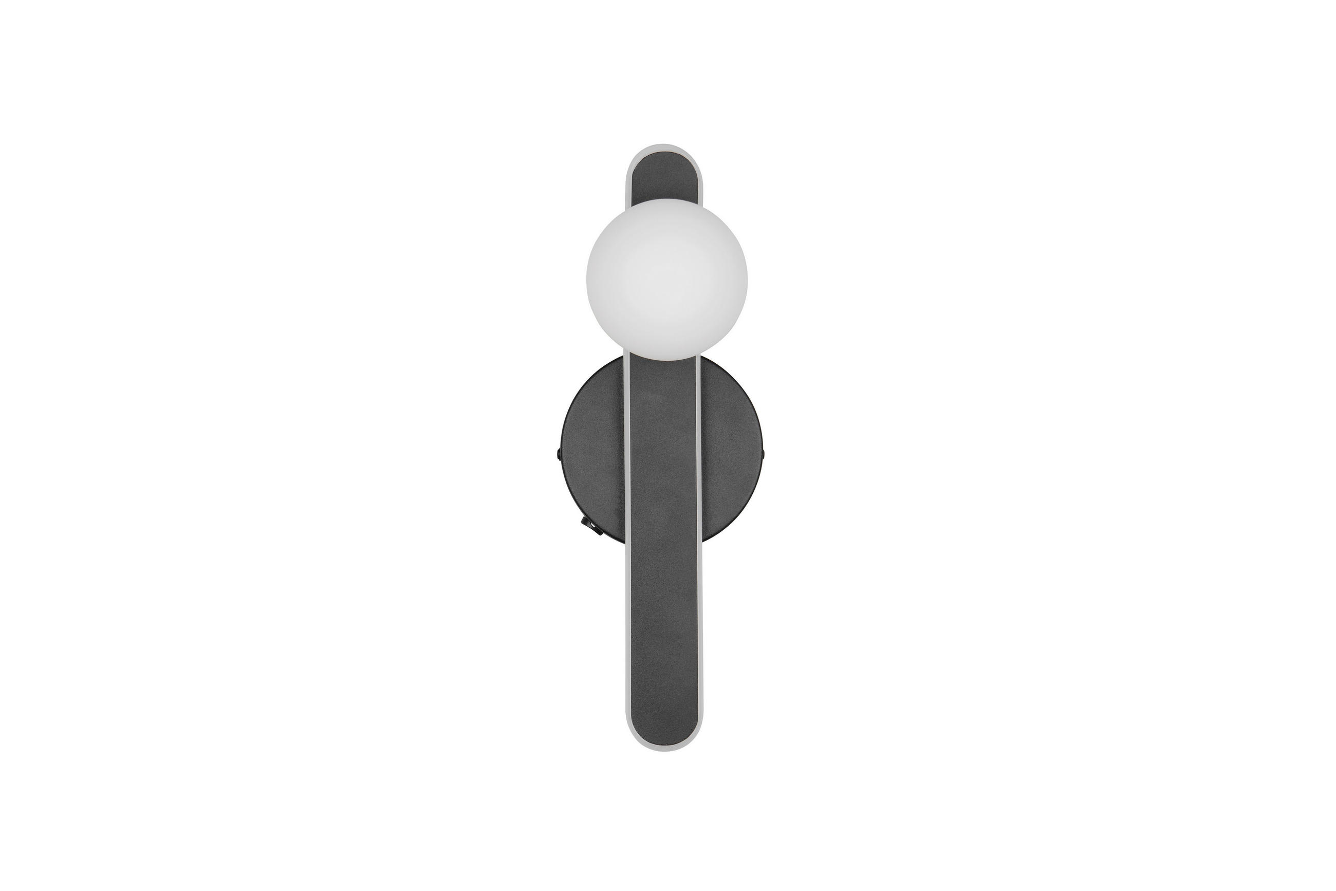 LED-WANDLEUCHTE Napoli 12/34,5/14,5 cm  - Schwarz/Weiß, Design, Glas/Kunststoff (12/34,5/14,5cm) - Trio Leuchten