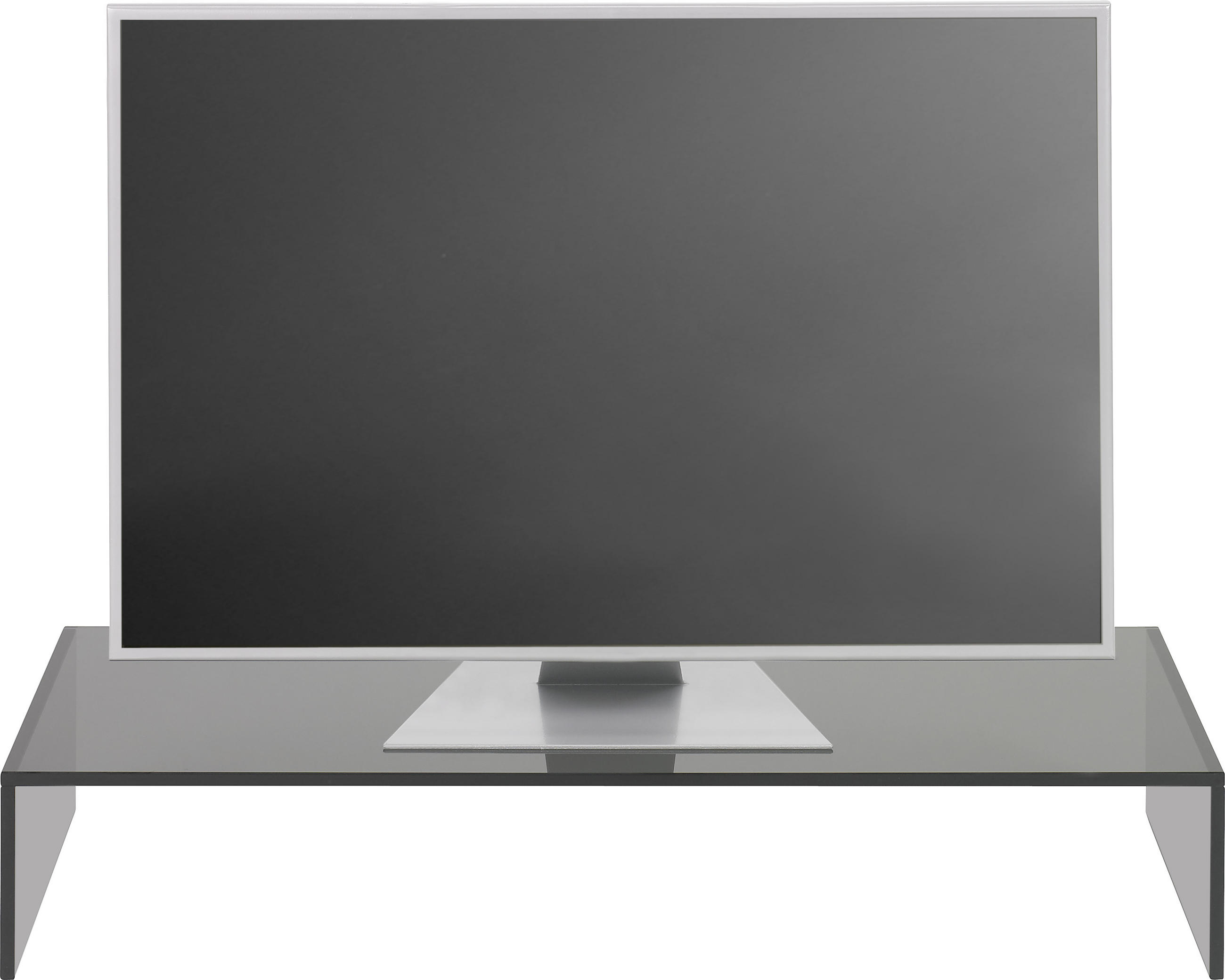 TV-AUFSATZ  Glas  Grau  - Grau, Design, Glas (80/14/35cm) - Xora