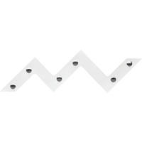 ZIDNI ČIVILUK   metal, pločasti materijal  - boja hroma/bela, Dizajnerski, metal/pločasti materijal (56/34/3cm) - Lesnina-XXXL