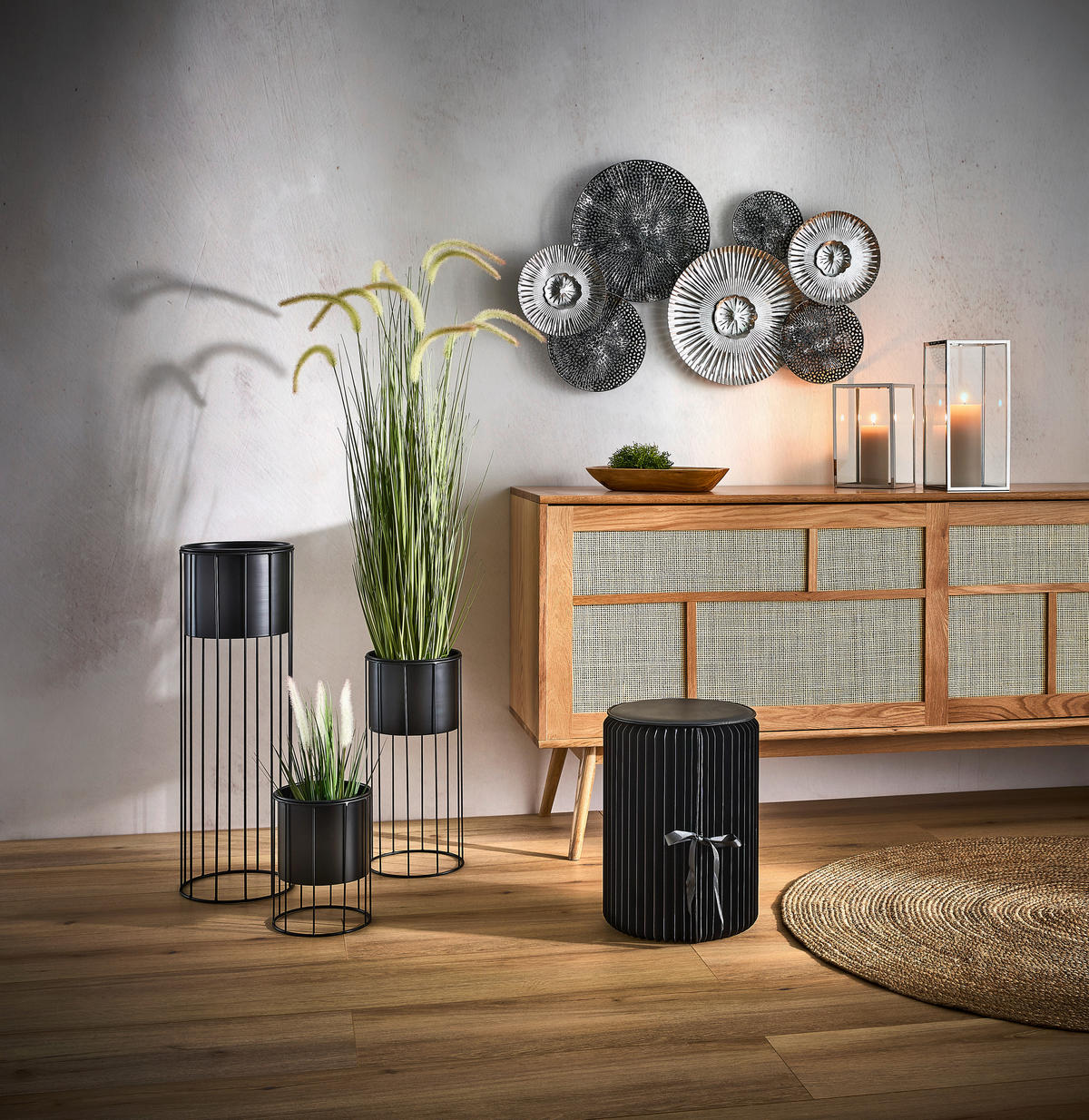 PFLANZTOPF   - Schwarz, LIFESTYLE, Metall (20/46,5cm) - Ambia Home