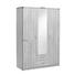KLEIDERSCHRANK 3 -türig Sonoma Eiche - Silberfarben/Sonoma Eiche, Design, Holz/Kunststoff (136/197/54cm) - CARRYHOME