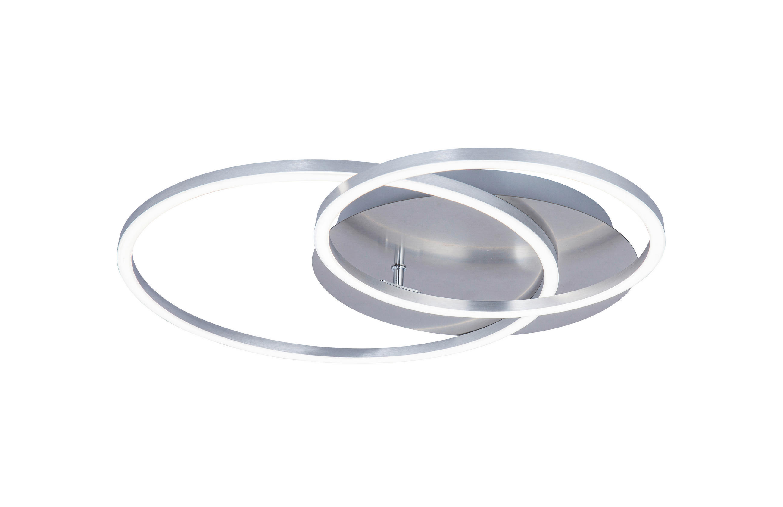 STROPNÍ LED SVÍTIDLO, 54,7/40/7 cm - barvy hliníku, Design, kov/plast (54,7/40/7cm) - Novel