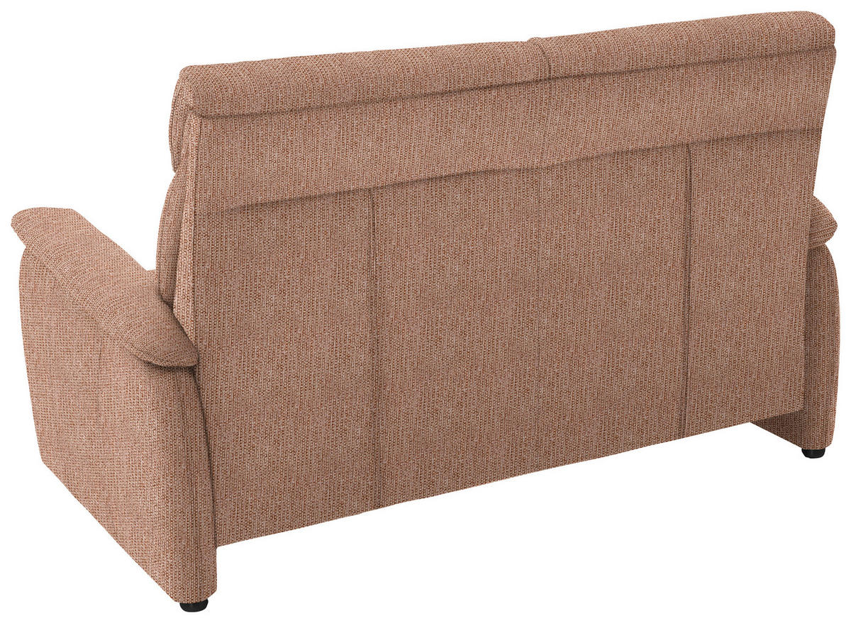 2,5-SITZER in Flachgewebe Aprikose  - Aprikose/Schwarz, KONVENTIONELL, Textil/Metall (178/107/97cm) - Pure Home Comfort