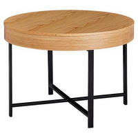 COUCHTISCH in Holz, Holzwerkstoff 69/69/49 cm  - Eichefarben/Schwarz, Design, Holz/Holzwerkstoff (69/69/49cm) - MID.YOU