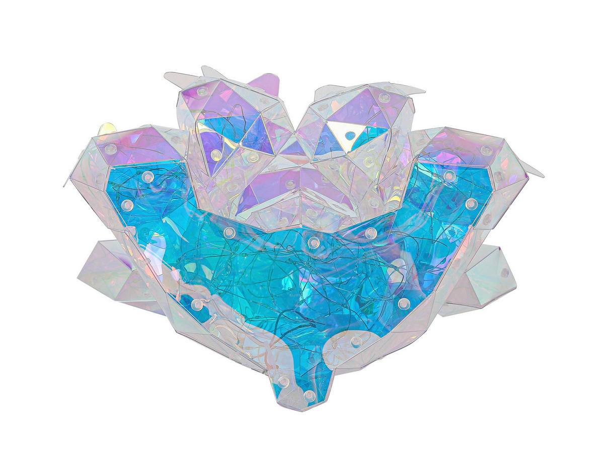 TISCHLEUCHTE - Transparent/Perlmutt, Trend, Kunststoff (21/27/30cm) - Novel