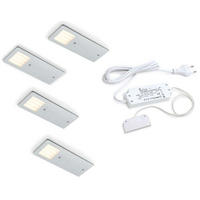 LED-Leuchtenset   - Edelstahlfarben, Basics, Metall