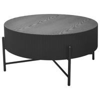 COUCHTISCH 80/80/40 cm rund Schwarz  - Schwarz, Design, Holzwerkstoff/Metall (80/80/40cm) - Carryhome