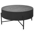COUCHTISCH 80/80/40 cm rund Schwarz  - Schwarz, Design, Holzwerkstoff/Metall (80/80/40cm) - Carryhome