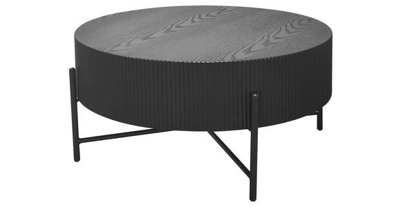 COUCHTISCH 80/80/40 cm rund Schwarz  - Schwarz, Design, Holzwerkstoff/Metall (80/80/40cm) - Carryhome