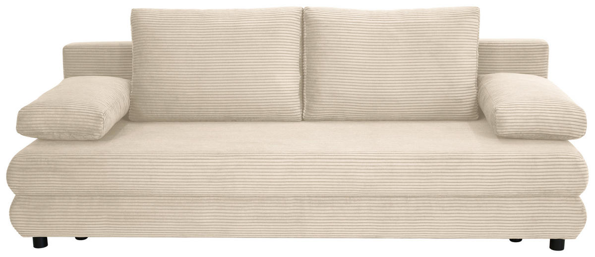 SOFA LEŽAJ krem  - crna/krem, Dizajnerski, tekstil/plastika (197/77/81cm) - home24