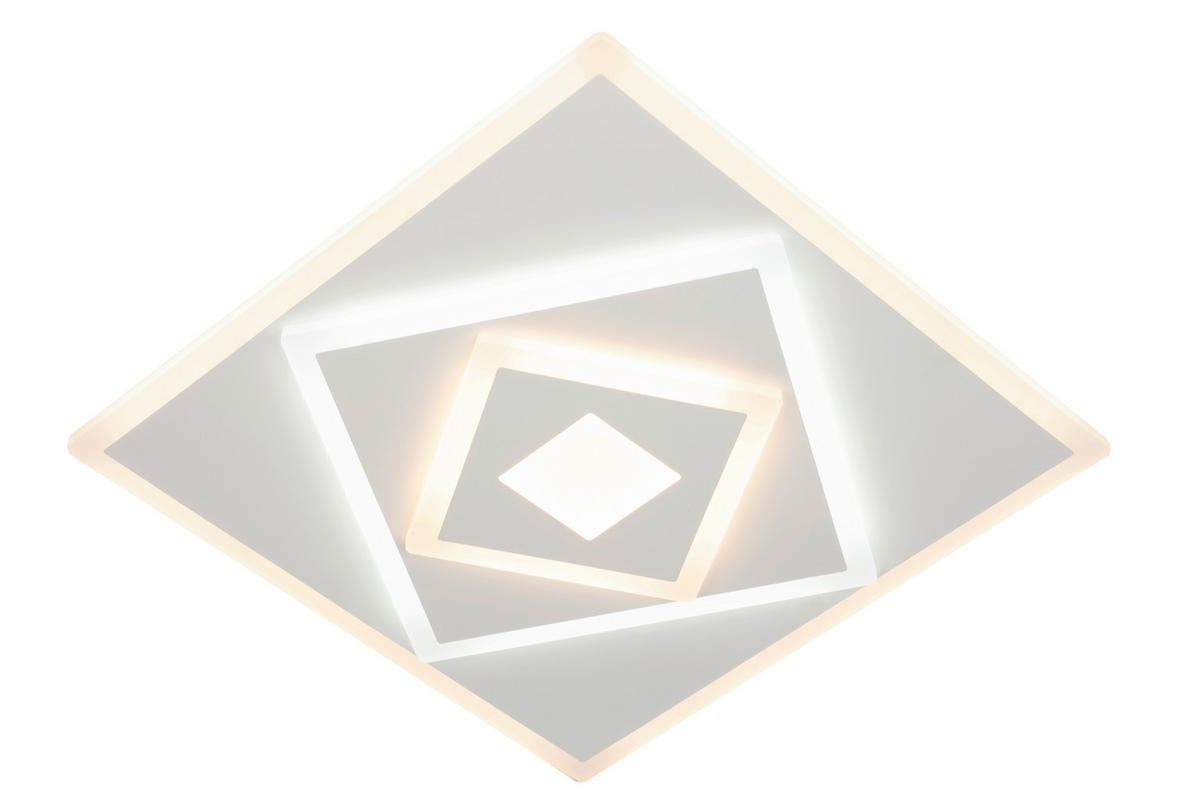 LED-DECKENLEUCHTE 40/40/6 cm   - Weiß, Trend, Kunststoff/Metall (40/40/6cm) - Novel