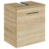 WASCHBECKENUNTERSCHRANK 45/49,8/33,3 cm  - Chromfarben/Eiche Bianco, KONVENTIONELL, Holzwerkstoff/Metall (45/49,8/33,3cm) - Sadena