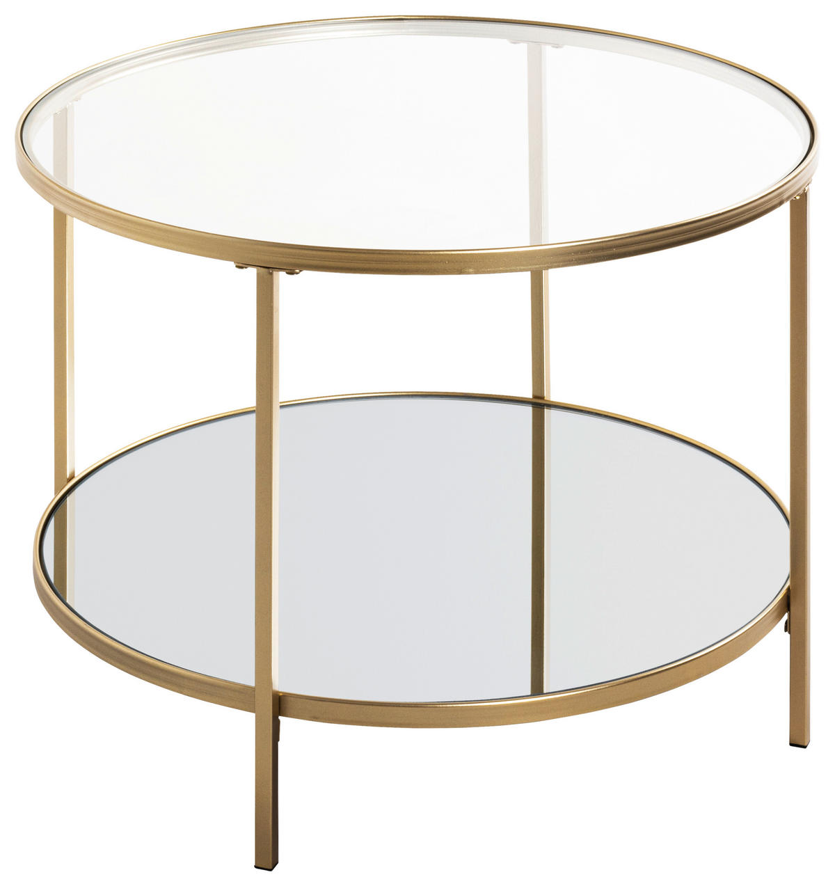 KLUB STOČIĆ  zlatna, prozirna  - prozirna/zlatna, Moderno, staklo/metal (60/60/45cm) - Carryhome