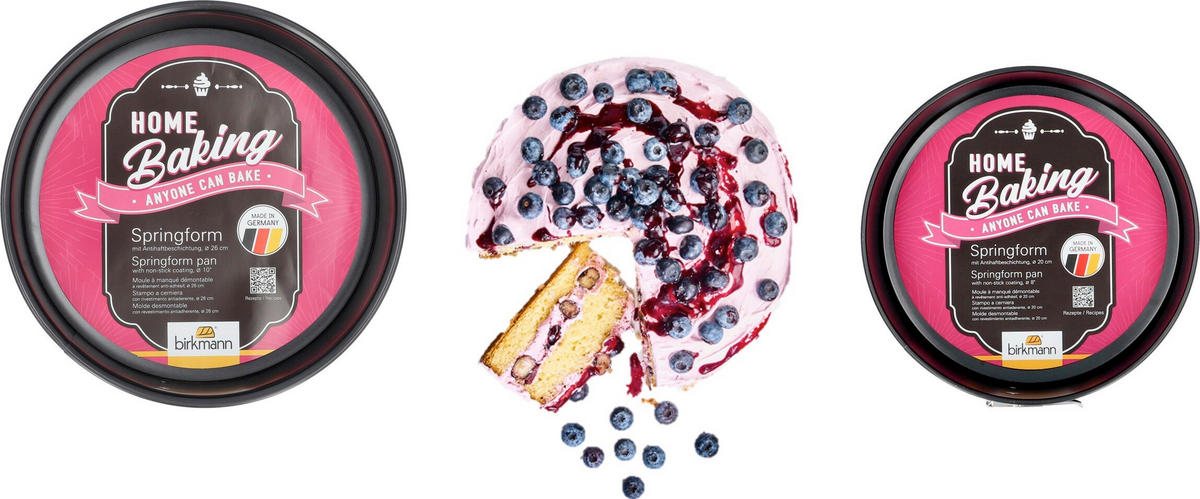 BACKFORMENSET Home Baking  - Schwarz, KONVENTIONELL, Metall - Birkmann