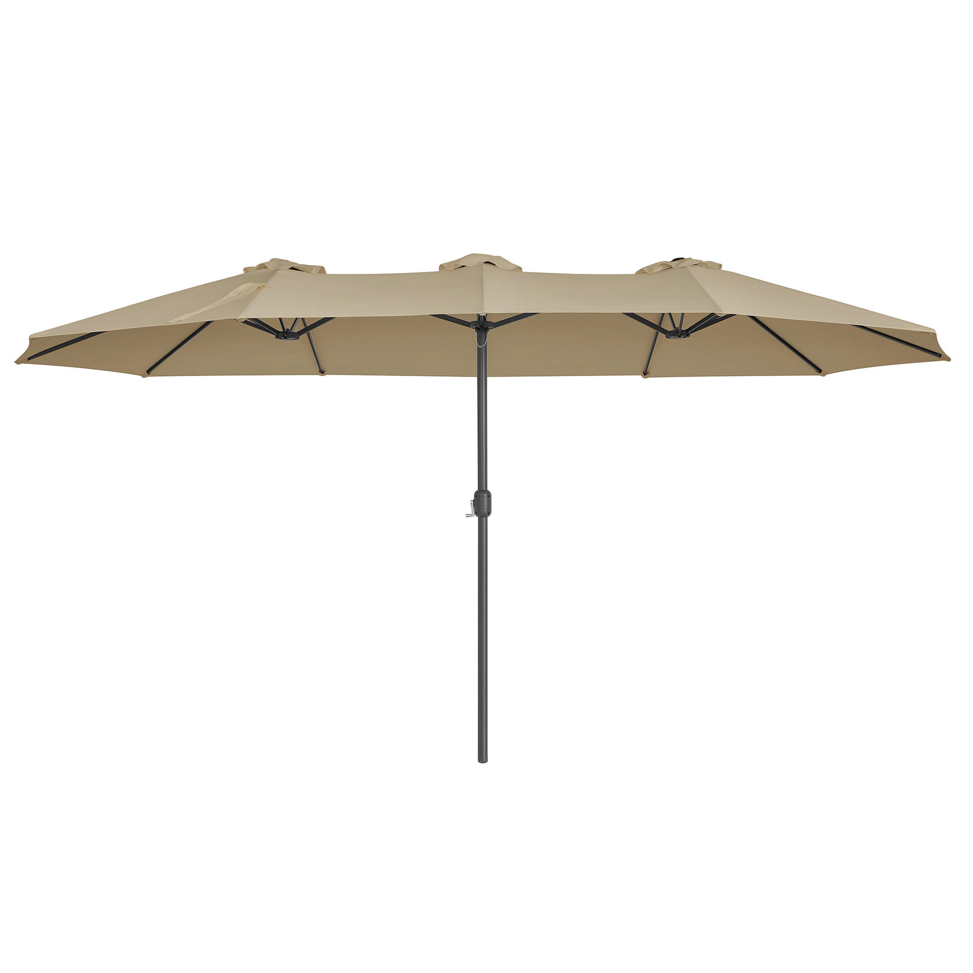 SLNEČNÍK 460/270 cm - čierna/taupe, Basics, kov/textil (460/270cm) - Modante
