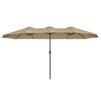 SONNENSCHIRM  460/270 cm  - Taupe/Schwarz, Basics, Textil/Metall (460/270cm) - Modante