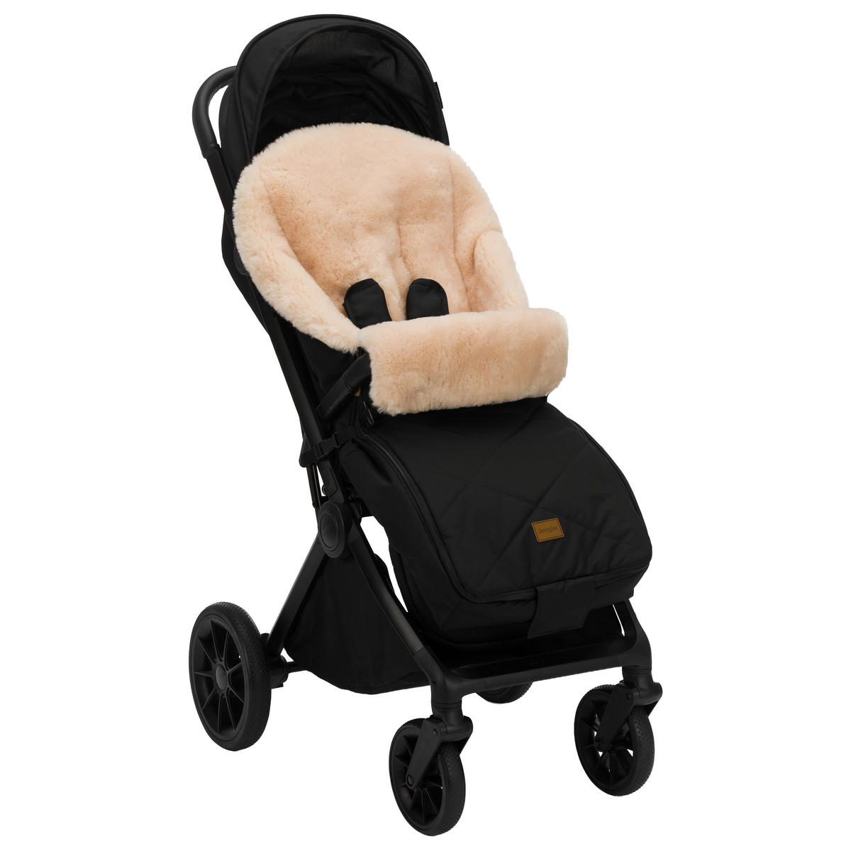 BUGGY-FUSSSACK Vegan  - Schwarz, Trend, Kunststoff/Textil (50/100cm) - Jimmylee