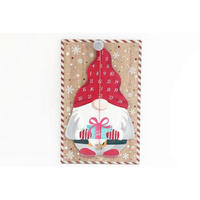 ADVENTI NAPTÁR - barna/piros, Basics, faalapú anyag/fém (37,5cm)