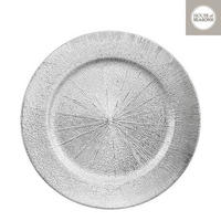 OKRASNI KROŽNIK     33.0/33.0/33.0 cm         - srebrne barve, Basics, umetna masa (33.0/33.0/33.0cm)