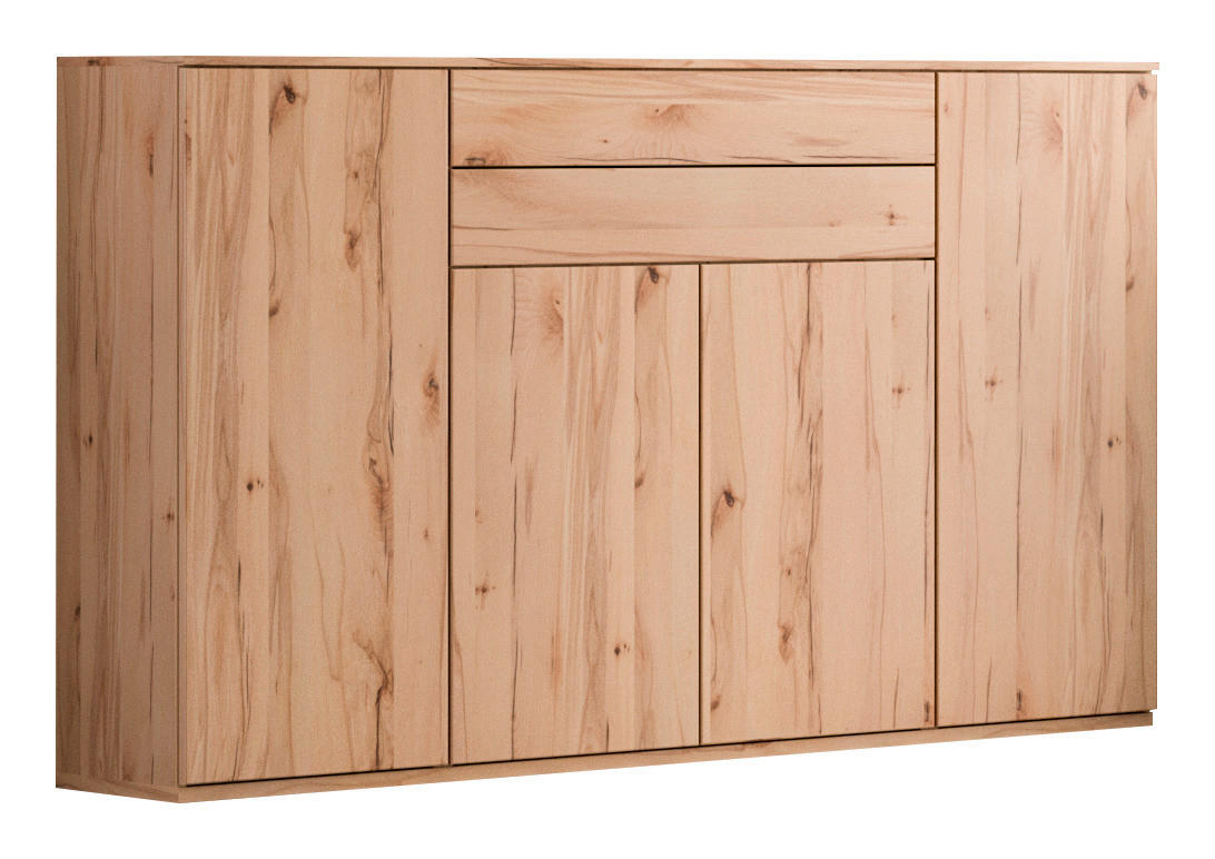 HIGHBOARD Buchefarben  180/116/40 cm  - Buchefarben/Schwarz, KONVENTIONELL, Holzwerkstoff/Kunststoff (180/116/40cm) - Venda