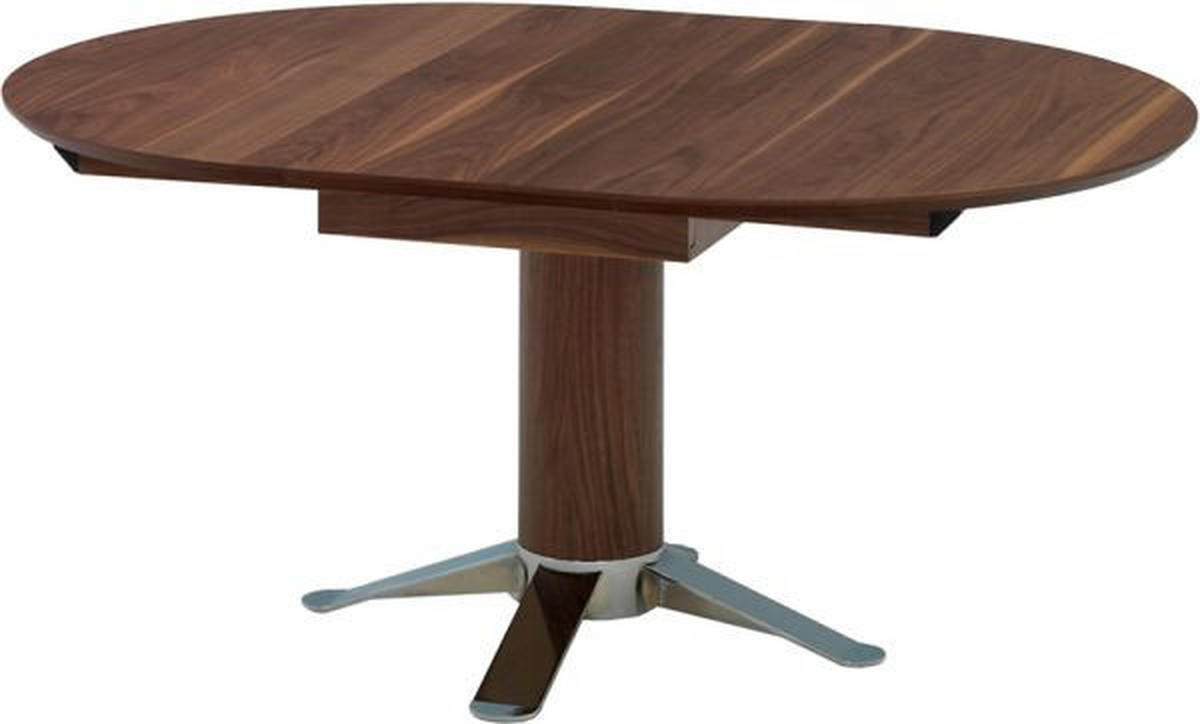 ESSTISCH in Holz, Metall 120-165/120/77 cm  - Nussbaumfarben, Design, Holz/Metall (120-165/120/77cm) - Joop!