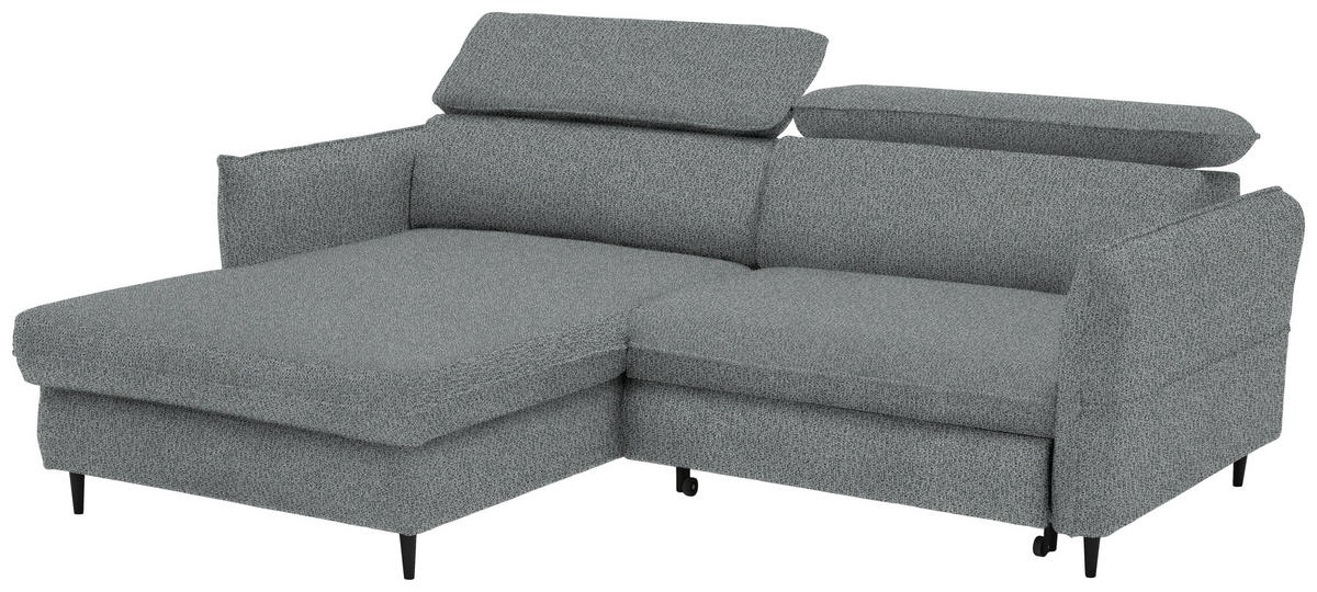 KUTNA GARNITURA tekstil  tamno siva   - tamno siva/crna, Design, tekstil/drvo (185/232cm) - Stylife