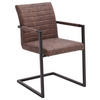 ARMLEHNSTUHL  in Stahl  - Schwarz/Braun, Design, Textil/Metall (54/86/63cm) - Livetastic