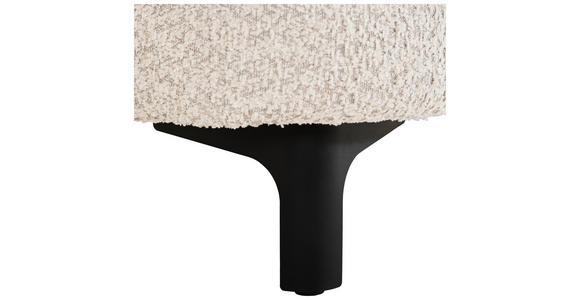 HOCKER in Textil Elfenbein  - Elfenbein/Schwarz, KONVENTIONELL, Textil/Metall (99/46/77cm) - Carryhome