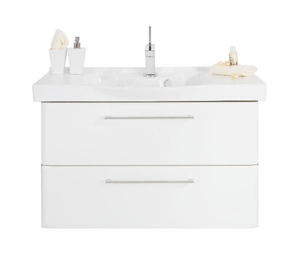 PODUMIVALNIŠKA OMARICA 86/51/42 cm  - barve kroma/bela, Konvencionalno, leseni material (86/51/42cm) - Xora