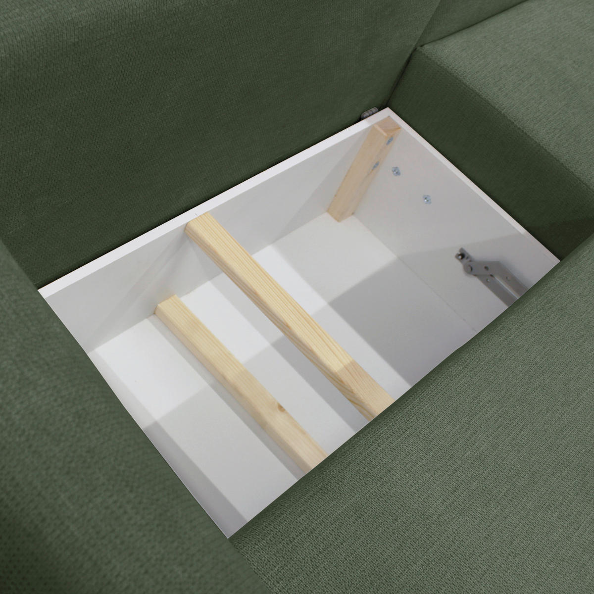 ECKSOFA Grün Struktur  - Schwarz/Grün, Design, Kunststoff/Textil (240/201cm) - MID.YOU