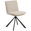STUHL  Sitzfläche 360° drehbar Webstoff  - Beige/Schwarz, Design, Textil/Metall (47/85/59cm) - P & B