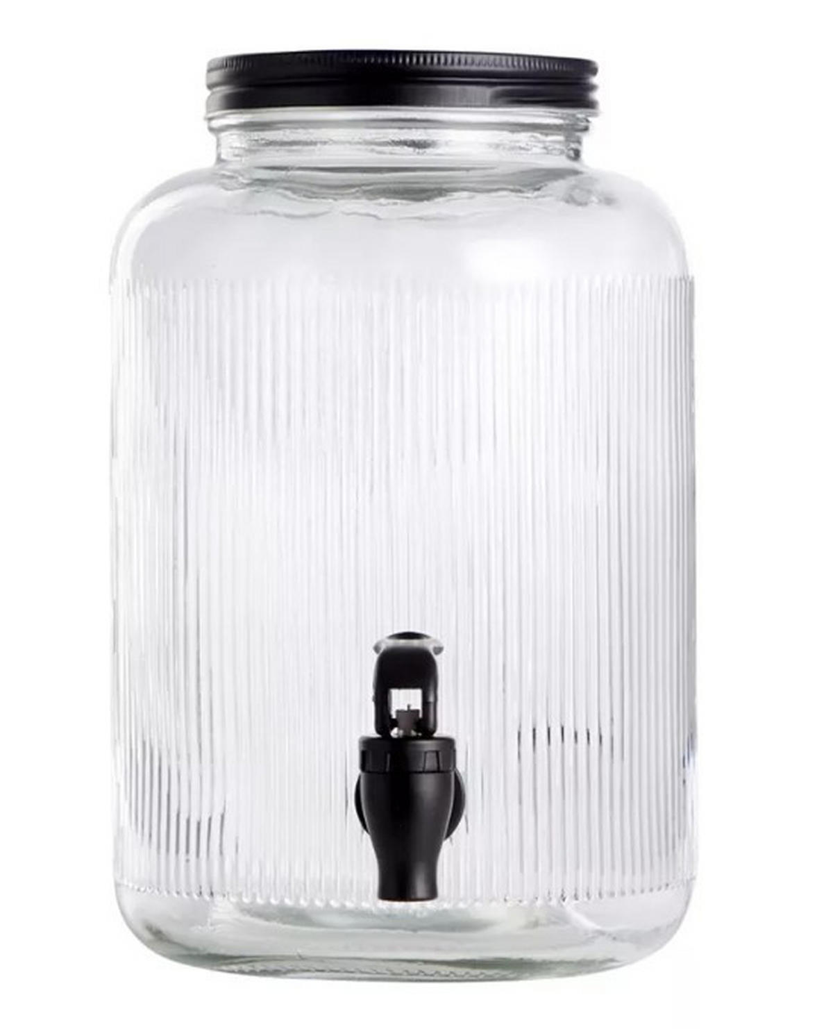 DRYCKESBEHÅLLARE  - svart/transparent, Basics, metall/glas (4l) - Novel