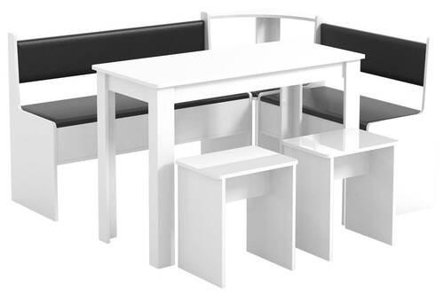 ECKBANKGRUPPE in Holzwerkstoff Weiß  - Weiß, MODERN, Holzwerkstoff (153/115cm) - MID.YOU