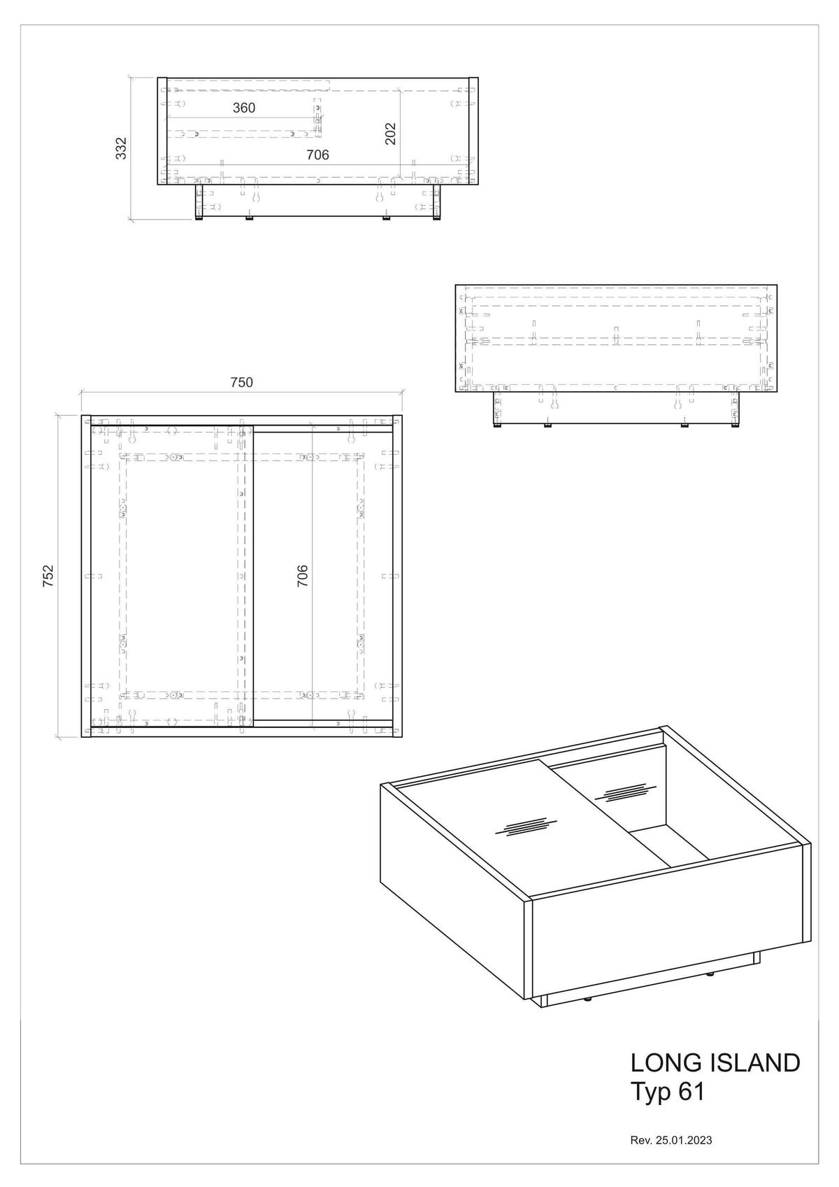 COUCHTISCH Weiß  - Weiß, Design, Holzwerkstoff (75/34/75cm) - MID.YOU