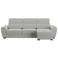 ECKSOFA in Velours Sandfarben  - Sandfarben/Schwarz, KONVENTIONELL, Kunststoff/Textil (285/177cm) - Carryhome