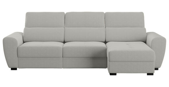 ECKSOFA in Velours Sandfarben  - Sandfarben/Schwarz, KONVENTIONELL, Kunststoff/Textil (285/177cm) - Carryhome