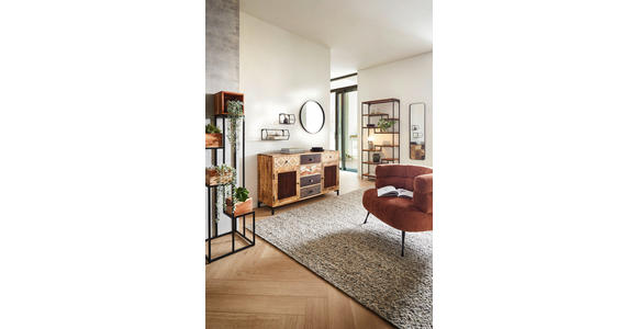 SIDEBOARD  in 140/80/40 cm  - Multicolor/Schwarz, LIFESTYLE, Keramik/Holz (140/80/40cm) - Landscape