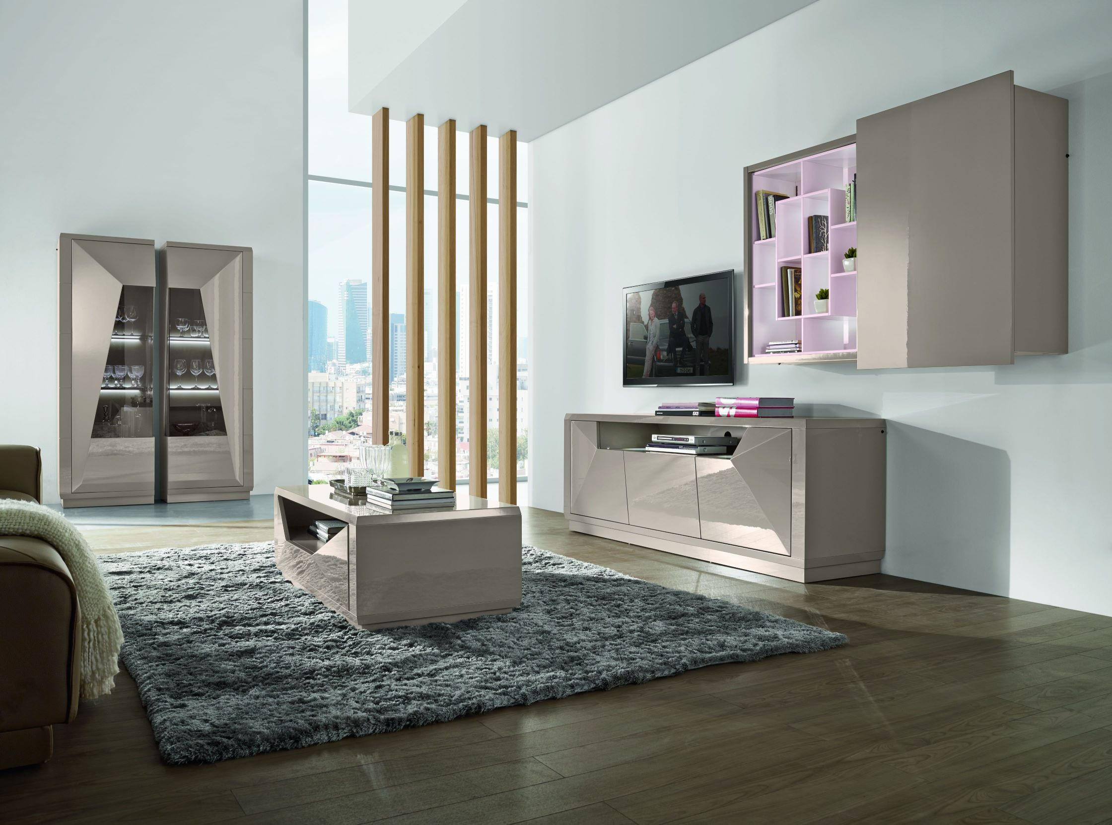 TV-ELEM 200/70/54 cm  - Design, faalapú anyag (200/70/54cm) - Novel