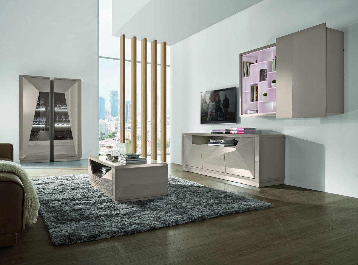 VITRIN   - Design, faalapú anyag/Üveg (65/200/48cm) - Novel